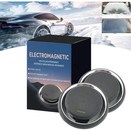 Snerydningsinstrument, afisnings-, snesmeltnings-, afrimnings- og antidug-anordning til biler, bærbar afisningsenhed