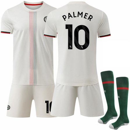 25-26 Chelsea Bortatröja Barn Vuxen Fotbollströja med strumpor No.10 Palmer{FY} 25-26 bortatröja 26