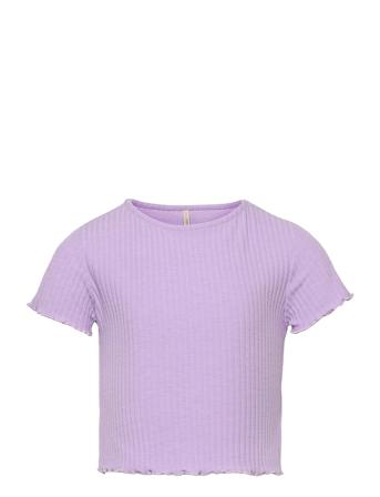 Konnella S/S O-Neck Top Jrs T-shirt Lilla Kids Only