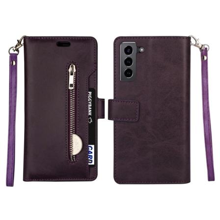 Samsung Galaxy S22 Plus Fodral Multifunktionell Läder Lila
