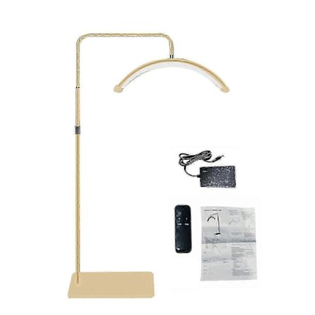 2025 Halvmåne LED Videolys med Stativ: Justerbar Farge, 360 Rotasjon, Fjernkontroll & Telefonholder