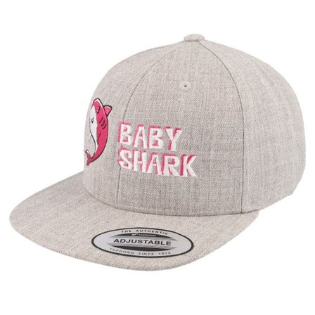 Kiddo Cap - Grå snapback Keps - Kids Baby Shark Heather Grey Snapback @ Hatstore