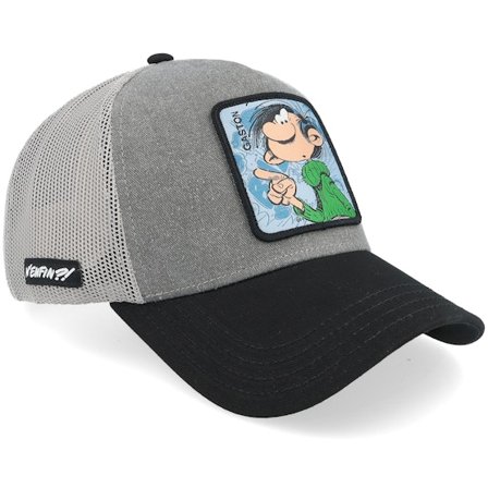 Capslab - Grå trucker Caps - Gaston Grey/Black A-Frame Trucker @ Hatstore