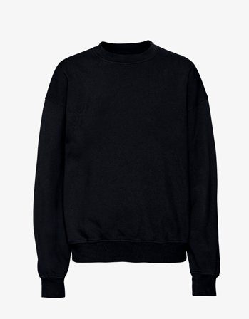 Organic Oversized Crew - Deep Black - 2XL