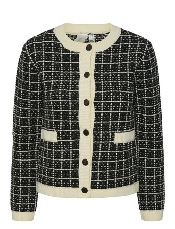 Yaslivia Ls Short Knit Cardigan S. Noos Black YAS