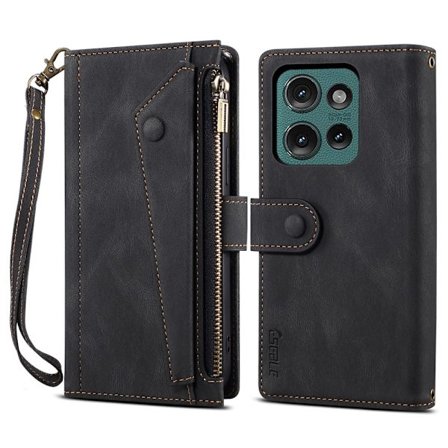 SKALO Motorola Edge 50 Neo 5G ESEBLE Big Wallet Plånboksfodral - Svart