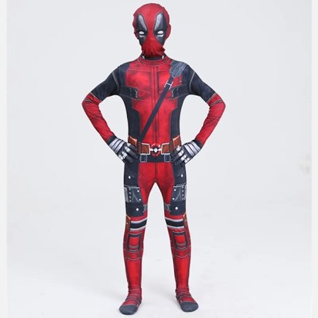 Deadpool Kostyme Superhelt Cosplay Kostymer Superhelt Barn Bodysuit 3D Stil Halloween Cosplay Kostymer Sværdveske 4