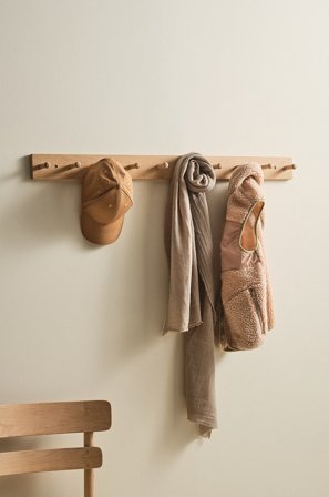 Jotex - Knaggrekke 100 Cm Eik Hvitsåpet eik HAVÄNG - Kjøp Entrémøbler hos Jotex