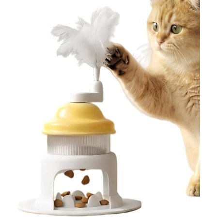 Interaktiv Godisautomat för Katter med Retsticka - Långsam Matare & Mental Stimuleringspussel för Att Motverka Uttråkning & Ha Kul