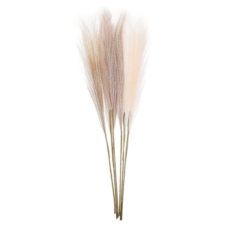 6-pakke kunstig pampasgressplante Fluffy Pampas Reed Small Fake Reed Bouquet Reed Grass Decoration (49X5X5CN, som vist på bildet)