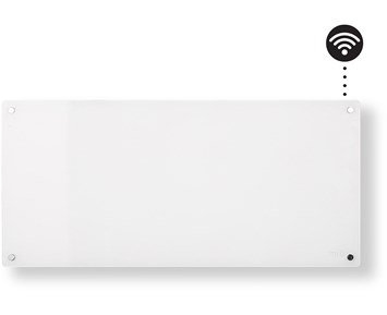 Glass Smart WiFi Gen.4 panelelement 1000W (Vit) - Mill Glass WiFi panelelement med glasfront, 1000W