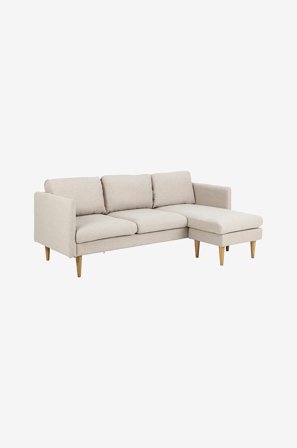 NORDFORM - Soffa 2-sits med schäslong Milly - Natur - 2-sits soffor - Från Homeroom
