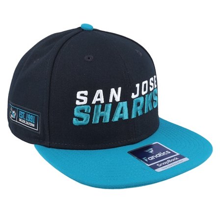 Fanatics - NHL Schwarz snapback Cap - San Jose Sharks Iconic Color Blocked Black/Active Blue Snapback @ Hatstore