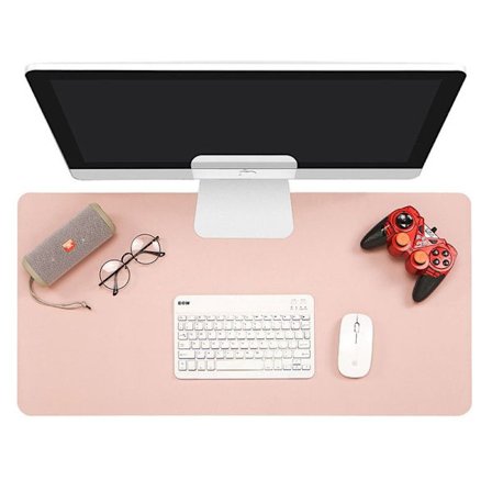 80*40cm vanntett skrivebordsunderlag med sugekopp, stor rosa musematte