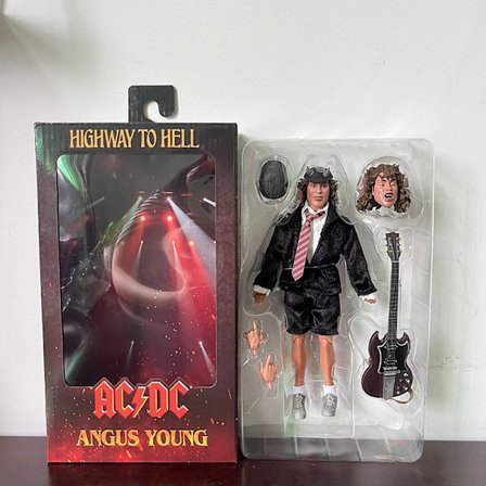 NECA Highway to Hell Angus Young Bon Scott toimintafiguuri malli lelukokoelma ystävälle syntymäpäivälahja 18cm