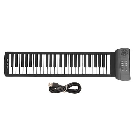 Roll Up Piano 49 Tangenter 4D Surround Sound USB Batteridriven Portabel Keyboard Piano för Barn Nybörjare PM49