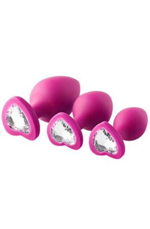 Flirts Anal Training Kit Gem Stone Pink Analkulor paket - Blushme.se