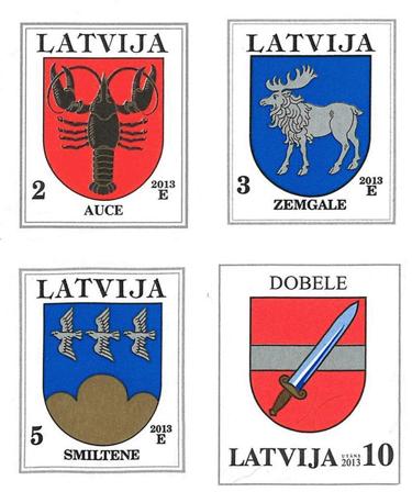 Letland - Våbenskjolde dagligmærker - Postfrisk sæt 4v