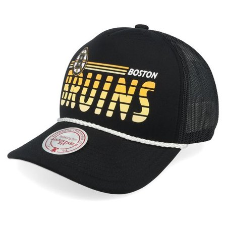 Mitchell & Ness - NHL Svart trucker Keps - Boston Bruins Graded Black A-frame Trucker @ Hatstore