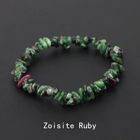 Naturlig krystal ædelsten uregelmæssig energi sten armbånd perler chips smykker