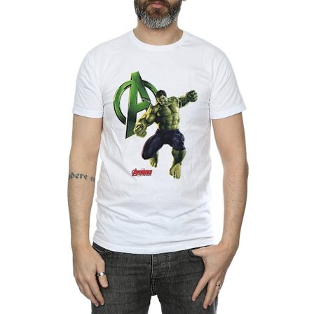 Avengers Age Of Ultron Herr Hulk Pose Bomull T-shirt 3XL Vit