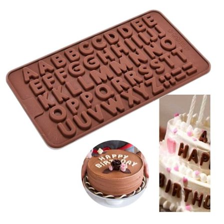Silikone chokoladeform bogstaver alfabet bageform siilicon form