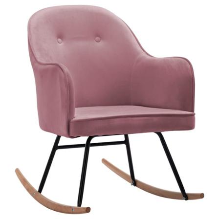 Vidaxl Gungstol Rosa Sammet Rosa