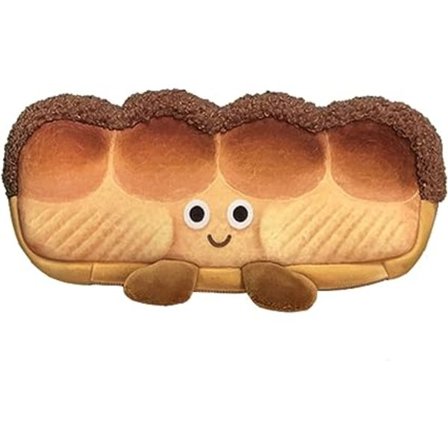 (La meg ta en titt) Søt tegneserie blyantveske, barns store kapasitet blyantveske, glidelås fransk brødboks blyantveske, sminkeverktøy oppbevaring for