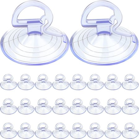 24-pack Bilruta Vindruta Solskydd Sugkoppar Små PVC-Sugkoppar Bilfönster Sugkopp Kompatibel med Bilvisir -ES