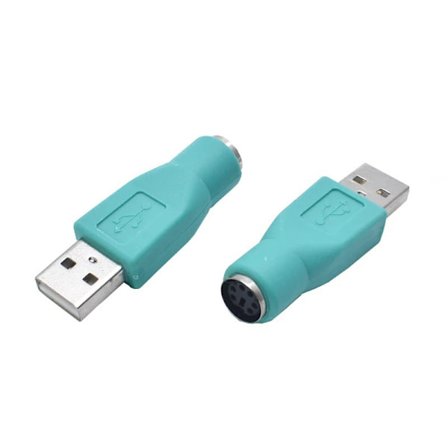 2 st USB hane till ps2 hona adapter, omvandlare kontakt, grön