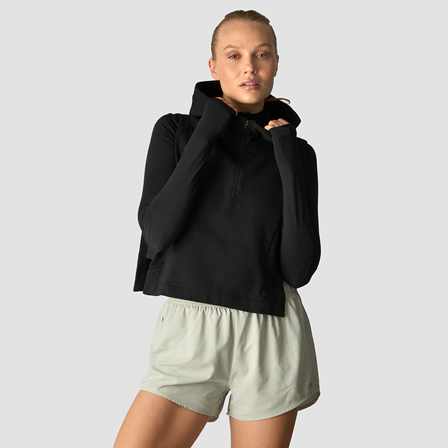ICANIWILL Mirage Sleeveless Hoodie Wmn, Black