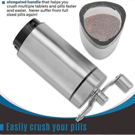 Zk Pillkrossare i rostfritt stål - Smidig krossning av hårda piller