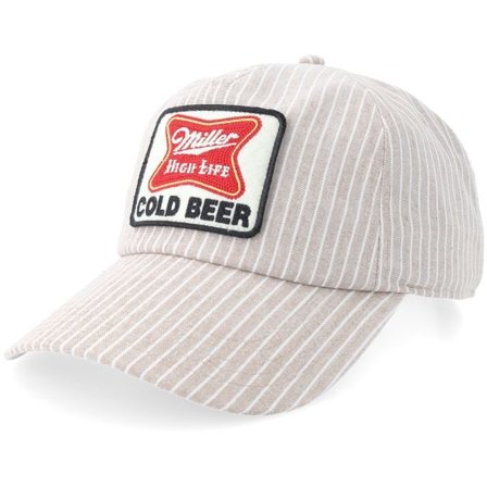 American Needle - Beige adjustable Keps - Tulsa Miller High Life Khaki/Ivory A-Frame Adjustable @ Hatstore