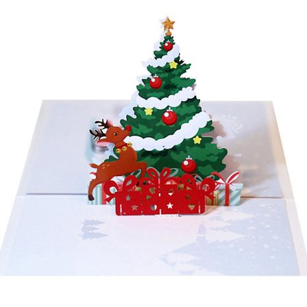 God jul 3d opp familie gratulasjonskort jul nyttår