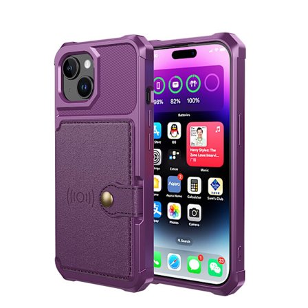 Elegant plånboksfodral i lyxigt PU-läder för iPhone 15 Plus