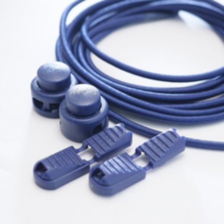 Elastiske skolisser 1 par for voksne/barn, trenger ikke å knyte elastiske låseskolisser (marineblå)