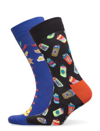 2-Pack Friday Night Socks Gift Set Patterned Happy Socks