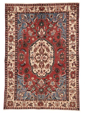 Tapis Mahal 145X204 Rouge Foncé/Marron (Laine, Perse/Iran)