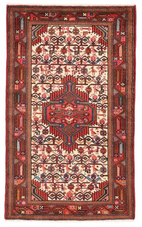 Anudada A Mano Asadabad Alfombra 80X134 De Lana Rojo Oscuro/Negro Pequeño