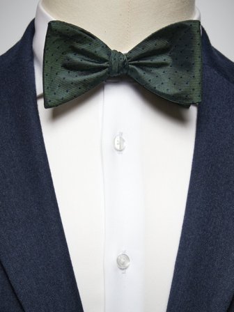 John Henric Men's Olive Green Bow Tie Dot Size Self-tied