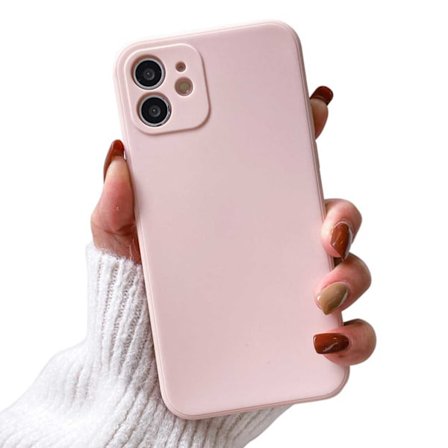 iPhone 12 tynd lyserød mobil shell med linse cover 1mm tpu pink