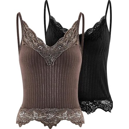 2 st spetspanel crop tops Y2k E Girls kläder Fairy Rock Style Cr