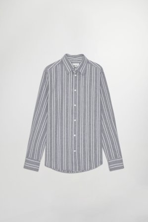 NN.07 Colby Hemd Herren Grau Bio-Baumwolle