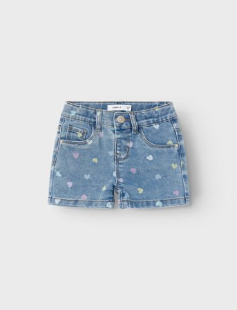 name it Nmfsalli Slim Dnm Shorts 3555-On Noos - Blue - 104