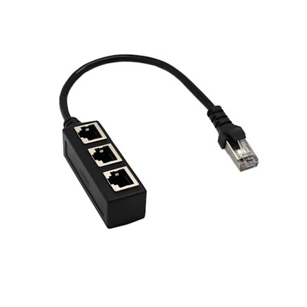 RJ45 Ethernet-kabeldelare, 1 till 3 kabel Ethernet-delare lämplig för S