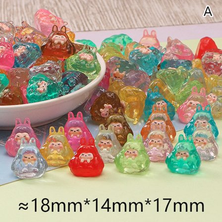 10 st Mini Luminous Trädgårdsdekorationer Resinfigurer Miniatyr