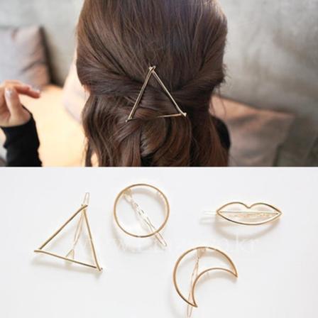 6 Stk Minimalistisk Dainty Hollow Geometrisk Rund Cirkel Hårnål Met