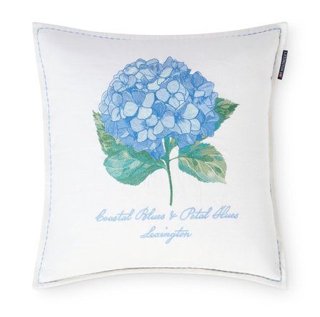 Lexington Putetrekk Floral-Blue Brodert 50x50