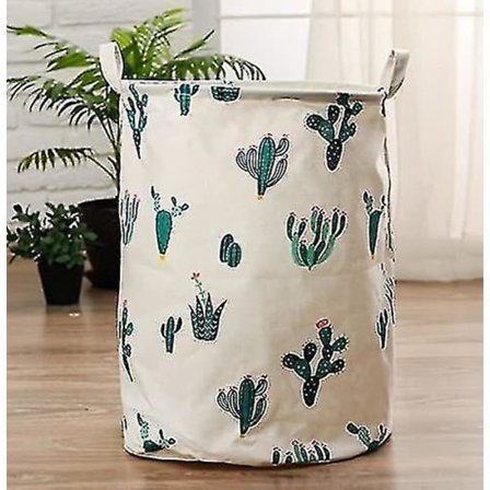 Stor grøn kaktus vasketøjskurv til opbevaringsbeholder, børneværelse, hjem, børnehave