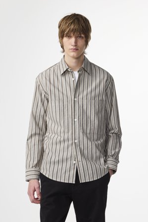 NN.07 Freddy Hemd Herren Blau Baumwolle